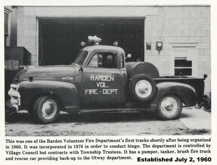 Rarden Volunteer Fire Department Established on July 2nd, 1960
