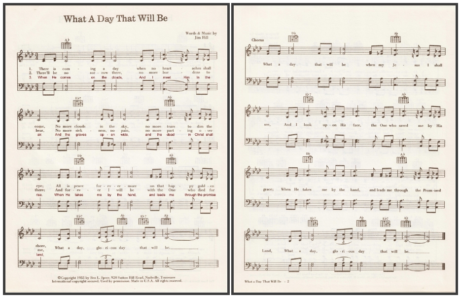 What A Day That Will Be Music Sheet